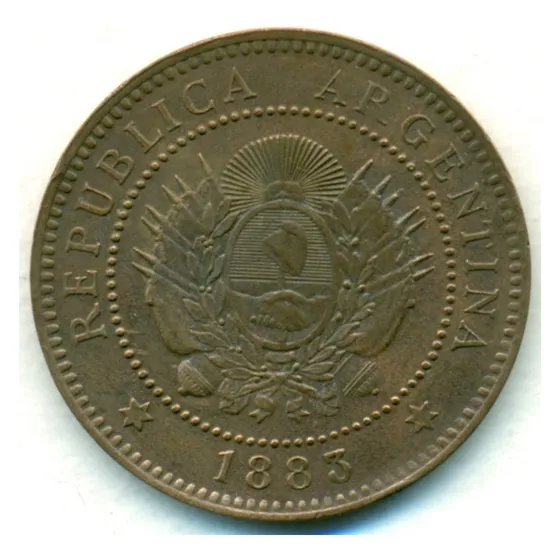 Argentina Moneda De Cobre Un Centavo 1883 Exc+ 
