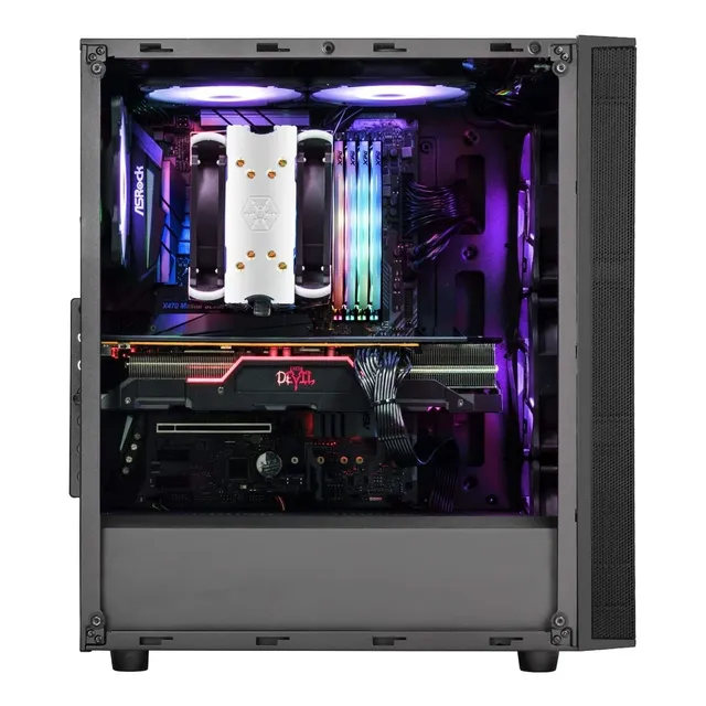 Silverstone Tecnología Fara R1, Vidrio Templado, Negro, Carc