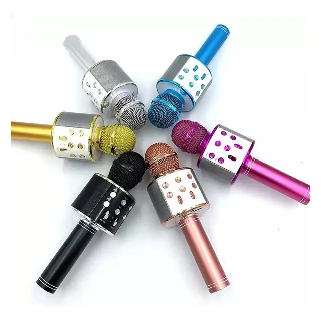 Microfone Bluetooth S/ Fio Youtuber Karaoke Cores Infantil