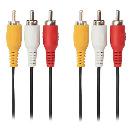 1 Cable De Video Rca Macho Macho Audio Dvd Componentes 1.7m