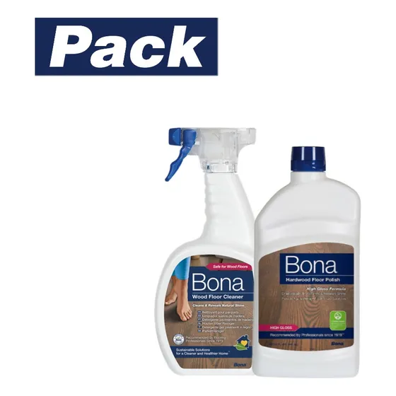 Limpiador + Abrillantador Pisos De Madera Bona 946 Ml C/u