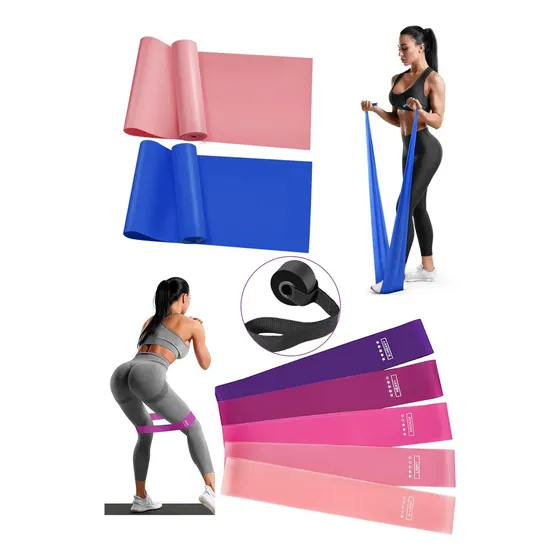 Kit Portátil De Bandas De Tensión Para Fitness, Juego De 8 Piezas Para Yoga, Fuerza Y Rehabilitación