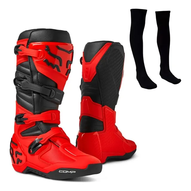 Bota Fox Comp 2025 Lançamento Trilha Motocros Enduro+brinde