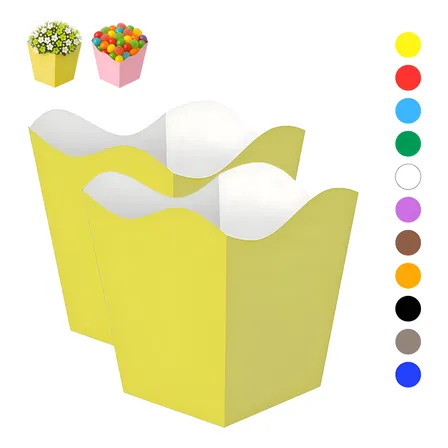 Cachepot De Papel Liso Pequeno Várias Cores 10 Unidades