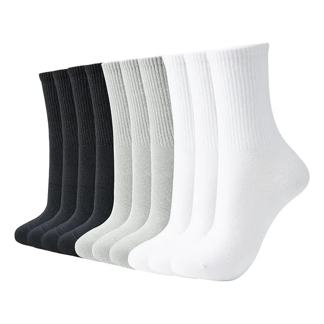 Kit 12 Pares Meia Cano Medio Alto Longo Sport Academia Cores