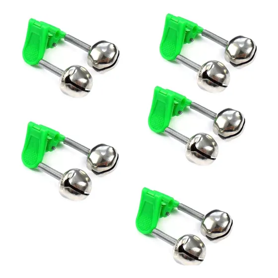 Cascabel Doble Metalico Plastico Pesca Alarma De Pique X 5 U