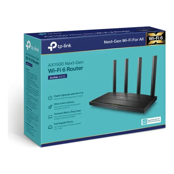 Router Tp-link Ax1500 Dual Band Archer Ax12 Wifi 6 Gigabit