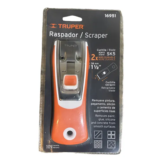 Raspador Con Cuchilla Retráctil 38mm De Acero Truper Rasp-2