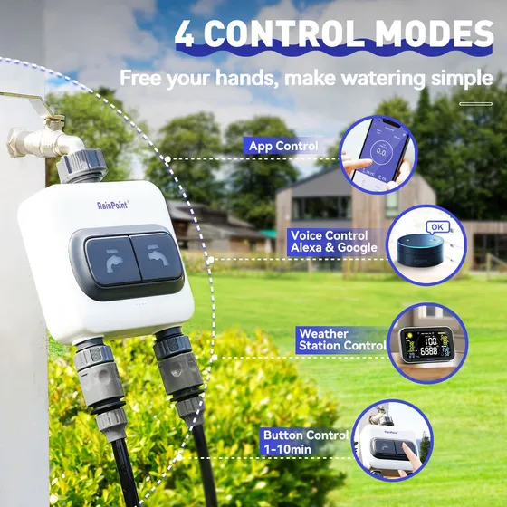 Programador 2 Zonas Requiere Hub Wifi Rain Point (ver Descp)