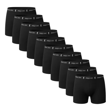 Cueca Boxer Polo Fi Masculina Confortável 10 Unidades