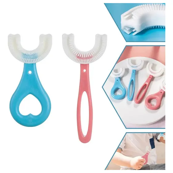 2 Pack Cepillo Dental En U Niño Bebe Higiene Cuidado Bucal
