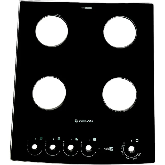 Mesa De Vidro Fogão 4 Bocas Atlas Agile Up Glass 