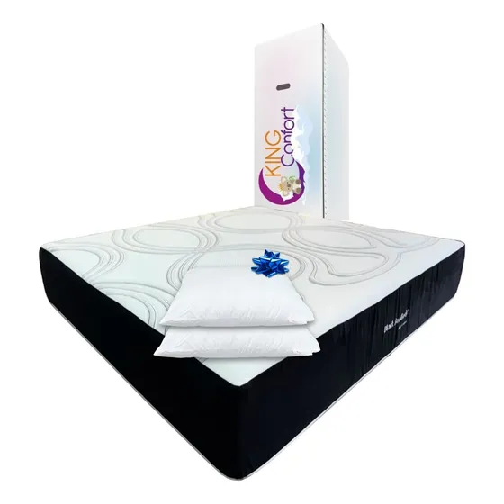 Colchon Memory Foam King Size Color Blanco Mas Dos Almohadas