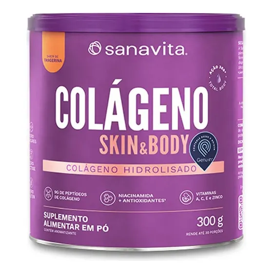 Colágeno Skin Sanavita Com Vitamin C - 300g - Todos Sabores