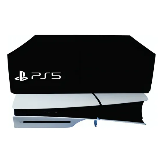 Capa Skin Para Ps5 Slim - Horizontal - Preta 
