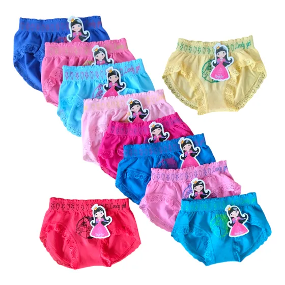 Seis Cachetero Para Niñas Panties (6 Piezas)