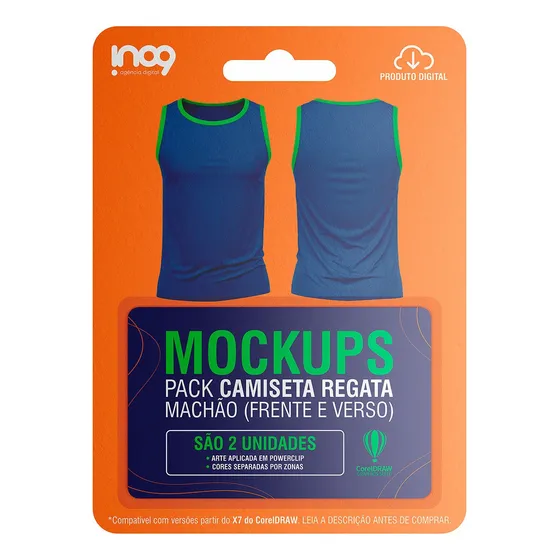 Yellow Images Mockups Camiseta Regata Machão Coreldraw