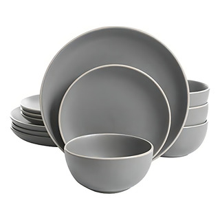 Gibson Home 114388.12rm Vajilla Gris Mate Gibson Home 114388.12rm Vajilla Gris Mate