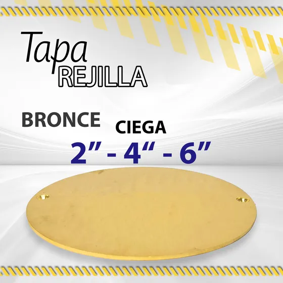 Tapa Rejilla Bronce Ciega 2 (000006476) 4 (11060) 6 (11061)