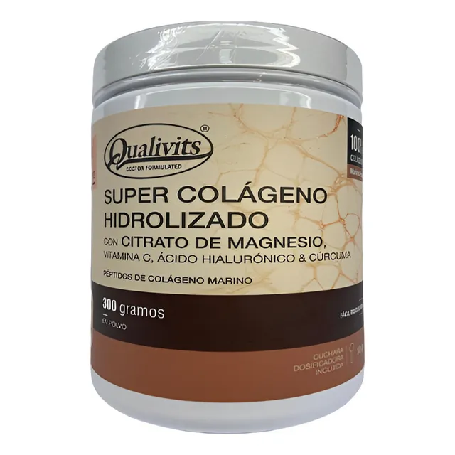 Super Colágeno Qualivits® Con Citrato De Magnesio X 300g Sabor Natural