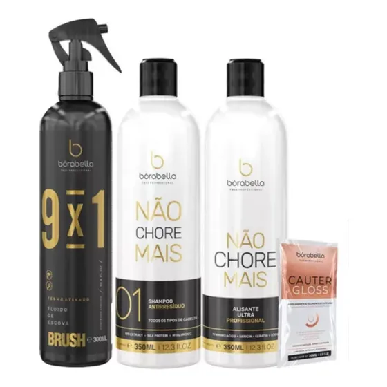Borabella Progressiva Kit Não Chore Mais 350ml + Brush 9x1