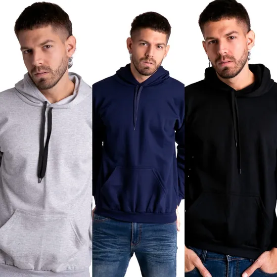 Pack X 2 Buzos Canguros Friza Campera Algodon Frisa!