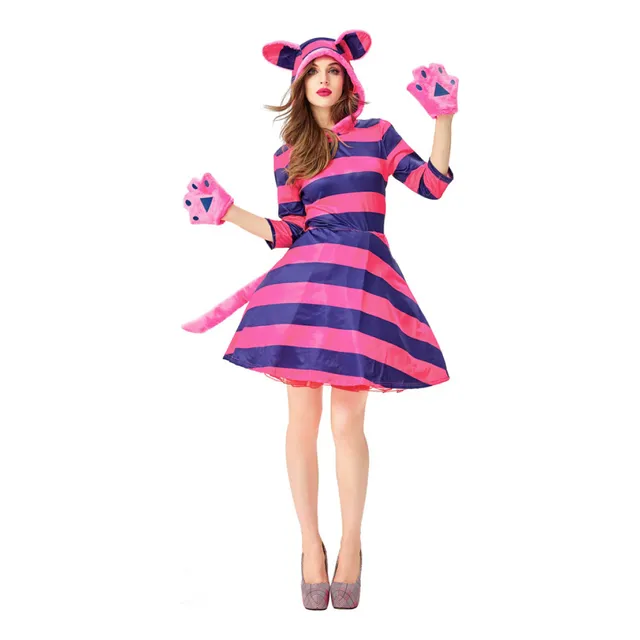 Alicia En El País De Las Maravillas Smiley Cat Cosplay Costu