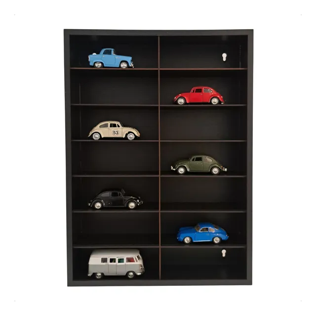 Expositor 14 Carrinhos Miniatura Escala 1:24