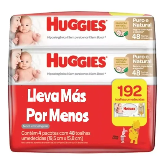 Huggies Toalla Húmeda Pure Care X 192 Unidades