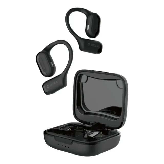 Auricular Inalambrico Bluetooth Devia Ows Pro1 Open - Cover Color Negro