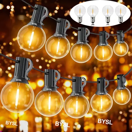 30m Varal De Luzes Festão Lâmpadas Inclusas Natal Decorativa Inquebrável Varal Luz De Corda Festao 50 Lampadas