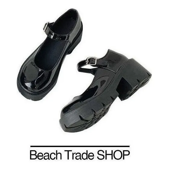 Sapatos Plataforma Mary Jane Com Salto