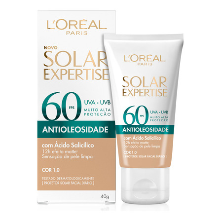 Protetor Solar Loréal Paris Antioleosidade Fps60 Cor 1.0 40g Protetor Solar Loréal Paris Antioleosidade Fps60 Cor 1.0 40g