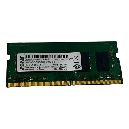 Memória RAM Smart DDR4 4 GB para Notebook 2666 MHz