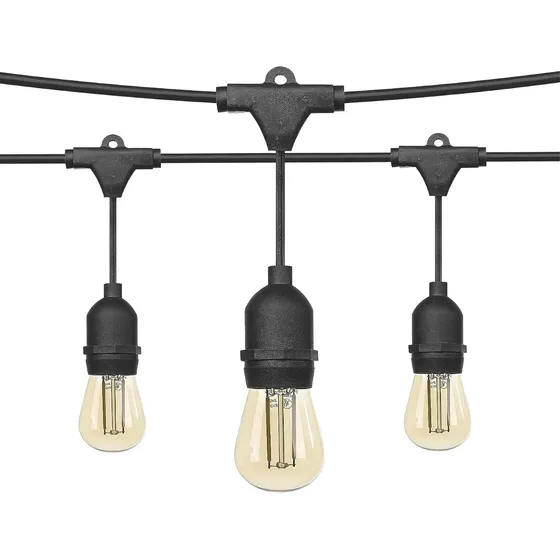 Luces Led Extensión Exterior Vintage 15 Mtrs Jardin Bombillo