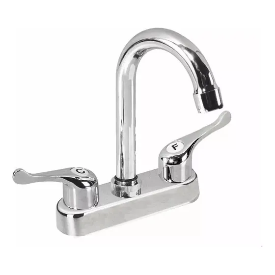 Llave Para Lavabo Mezcladora 4 Acero Inoxidable
