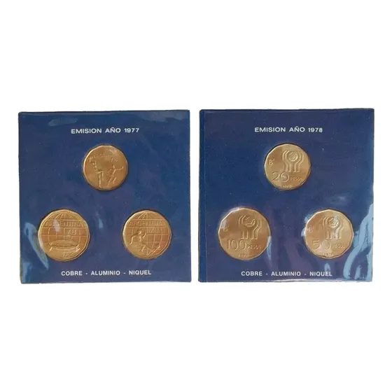 Blister Con 6 Monedas Bronce Mundial 78 Sin Circular