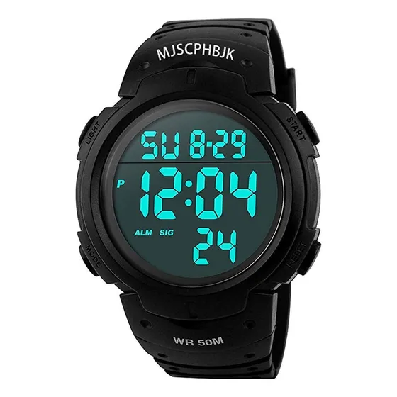 Reloj Digital Militar Impermeable Con Luz Led P/hombre Niño