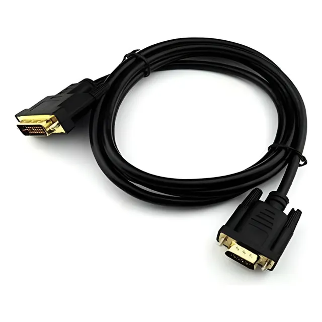 Cable Dvi-i A Vga Macho Macho, 1,8 Mts. Negro. Factura/bolet