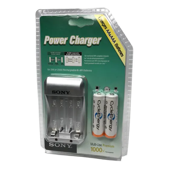 Baterías Recargables Aa Pilas + Cargador Multiuso