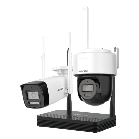 Kit Hikvision Easy Link Wi-fi Nvs + 2 Camaras 2mp Vigilancia