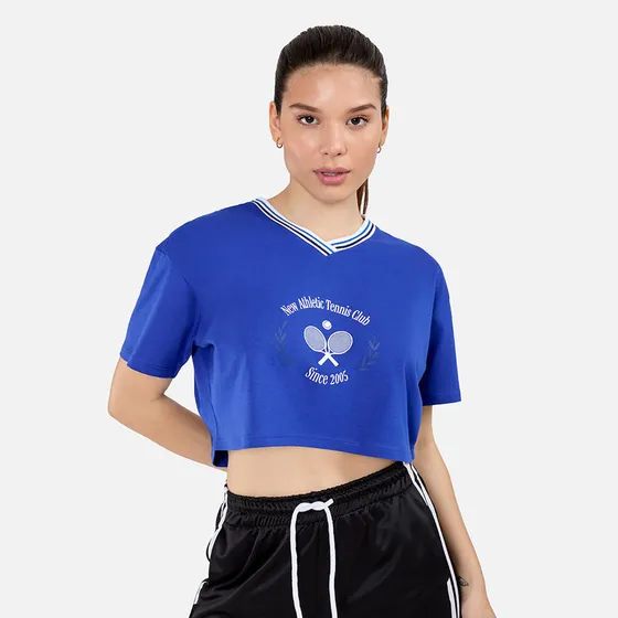 Polo Crop New Athletic Valeria Azul Mujer