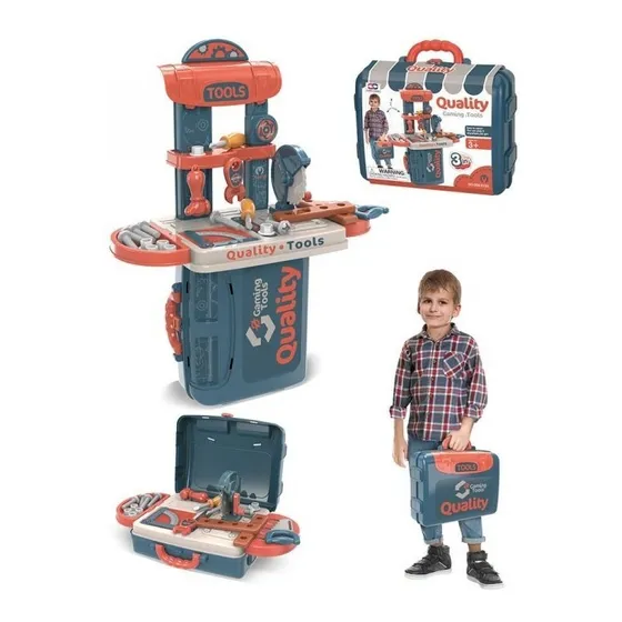 Maletin Herramientas Juguete Niños Set Taladro Serrucho 