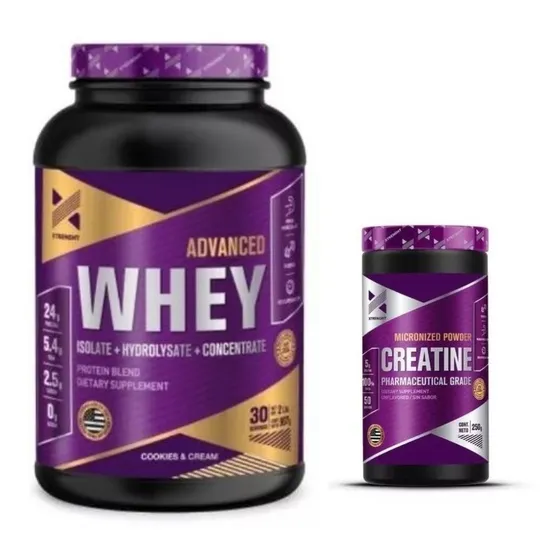 Advanced Whey Protein 2lb + Creatina Xtrenght V/sabores Fctr