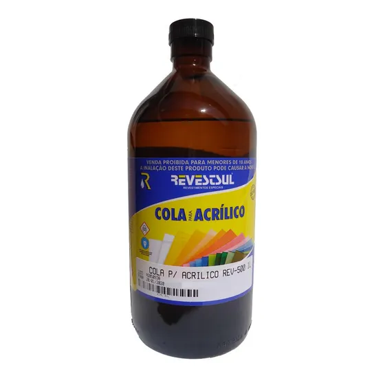 Cola Acrílico 1000ml Rev-500 Baixa Viscosidade + Barato