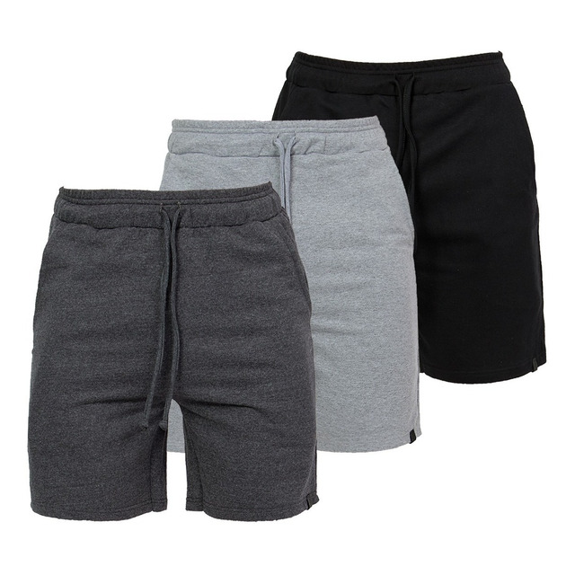 Kit C/ 3 Bermudas De Moletom Masculina Academia / Casual Kit C/ 3 Bermudas De Moletom Masculina Academia / Casual