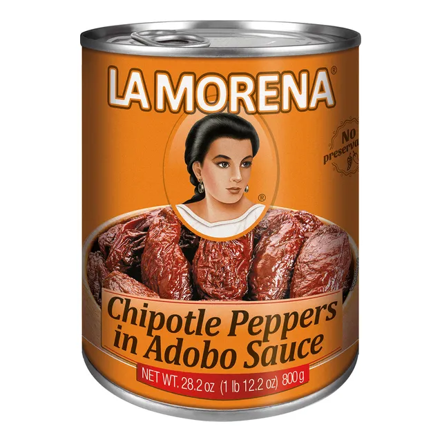 Chiles Chipotles Adobados LA MORENA entero en lata 800 g