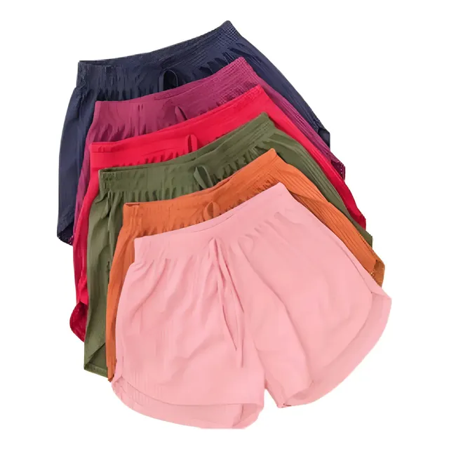 Kit 5 Shorts Feminino Malha Canelada Moda Praia