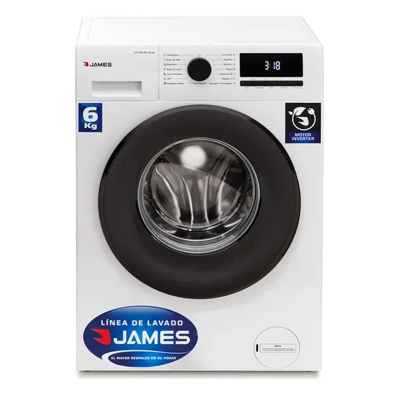 Lavarropas James 6kg Inverter Lr 1006 G6 Inv Slim Ehogar | Cuotas sin interés