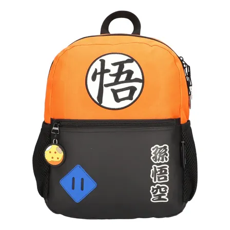Mochila Mini Goku Clasico Escolar Color Naranja Diseño De La Tela Lisa
